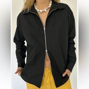 DONNI cotton pop double zip shirt! brand new with tags ✨
size medium
